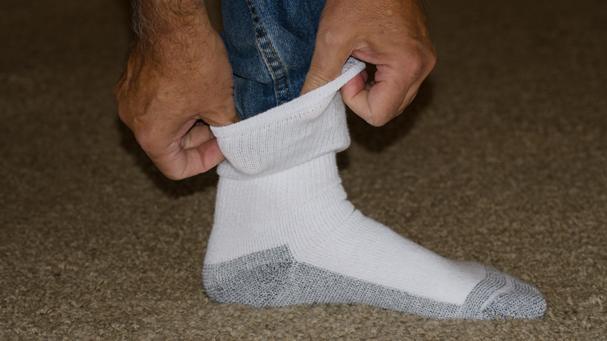 tucking pant legs into socks
