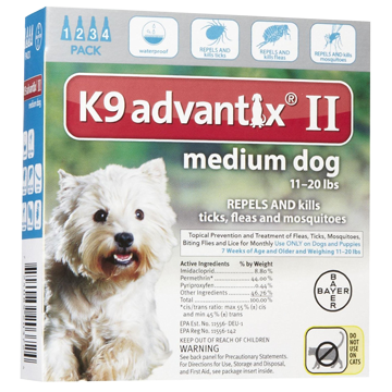bayer K9 advantix II spot on flea drops for medium dogs