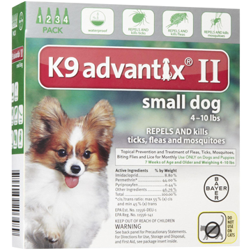bayer K9 advantix II spot on flea drops for small dogs