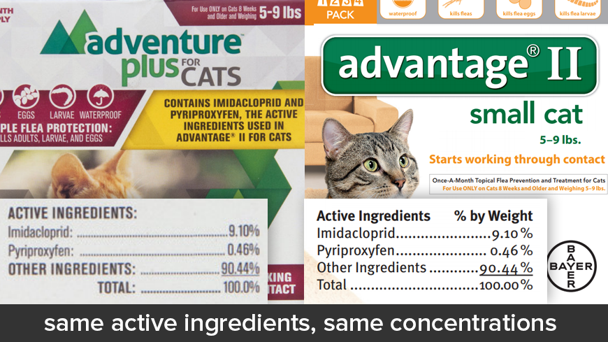 Adventure Plus for Cats vs Advantage II for Cats