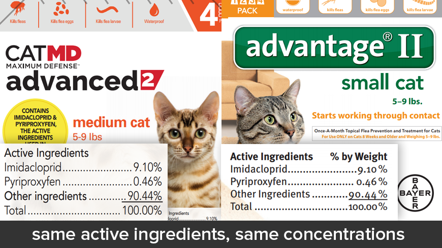 CatMD Advanced 2 vs Advantage II for Cats
