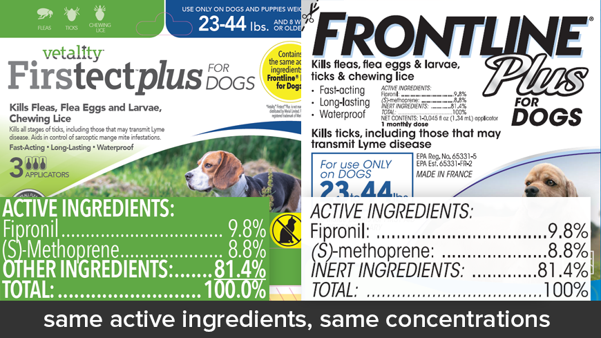 Firstect Plus for dogs vs Frontline Plus for Dogs